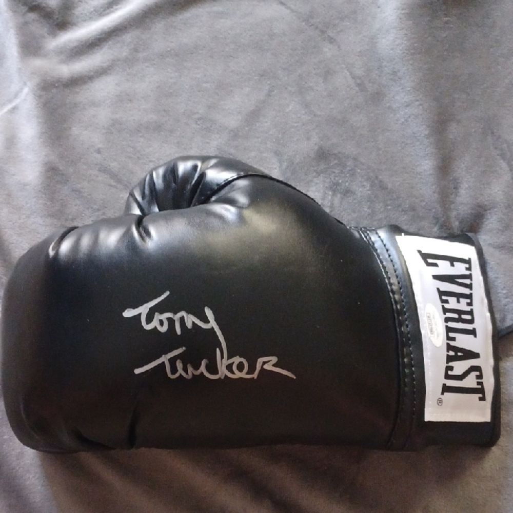 Tony Tucker Everlast Black Autographed Boxing Glove